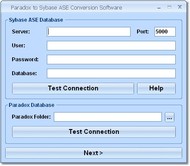 Paradox to Sybase ASE Conversion Software screenshot